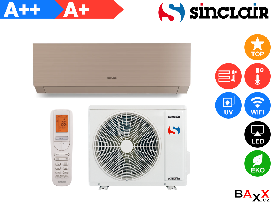 Sinclair Marvin 2,7 kW, 3,5 kW, 5,3 kW 7,1 kW champagne